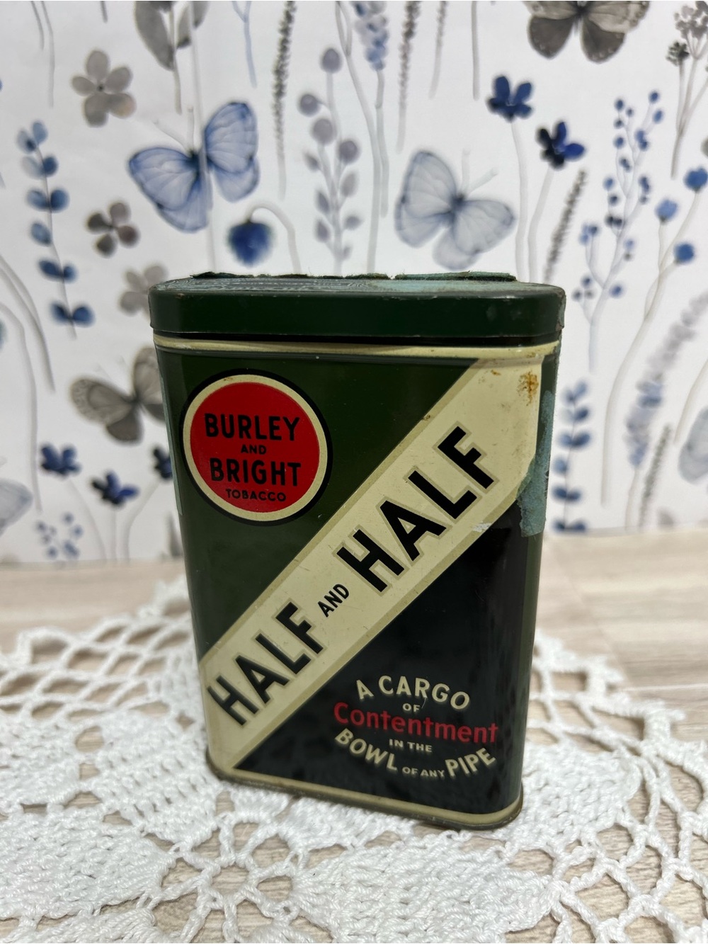 Vintage 1948 Half and Half Tobacco Tin Series 118